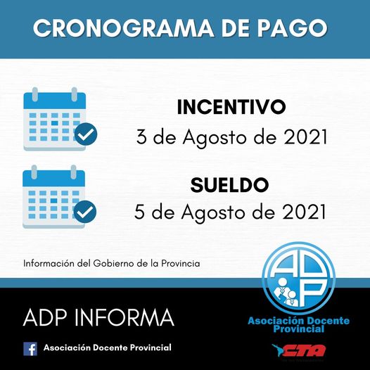 ADP: CRONOGRAMA DE PAGOS