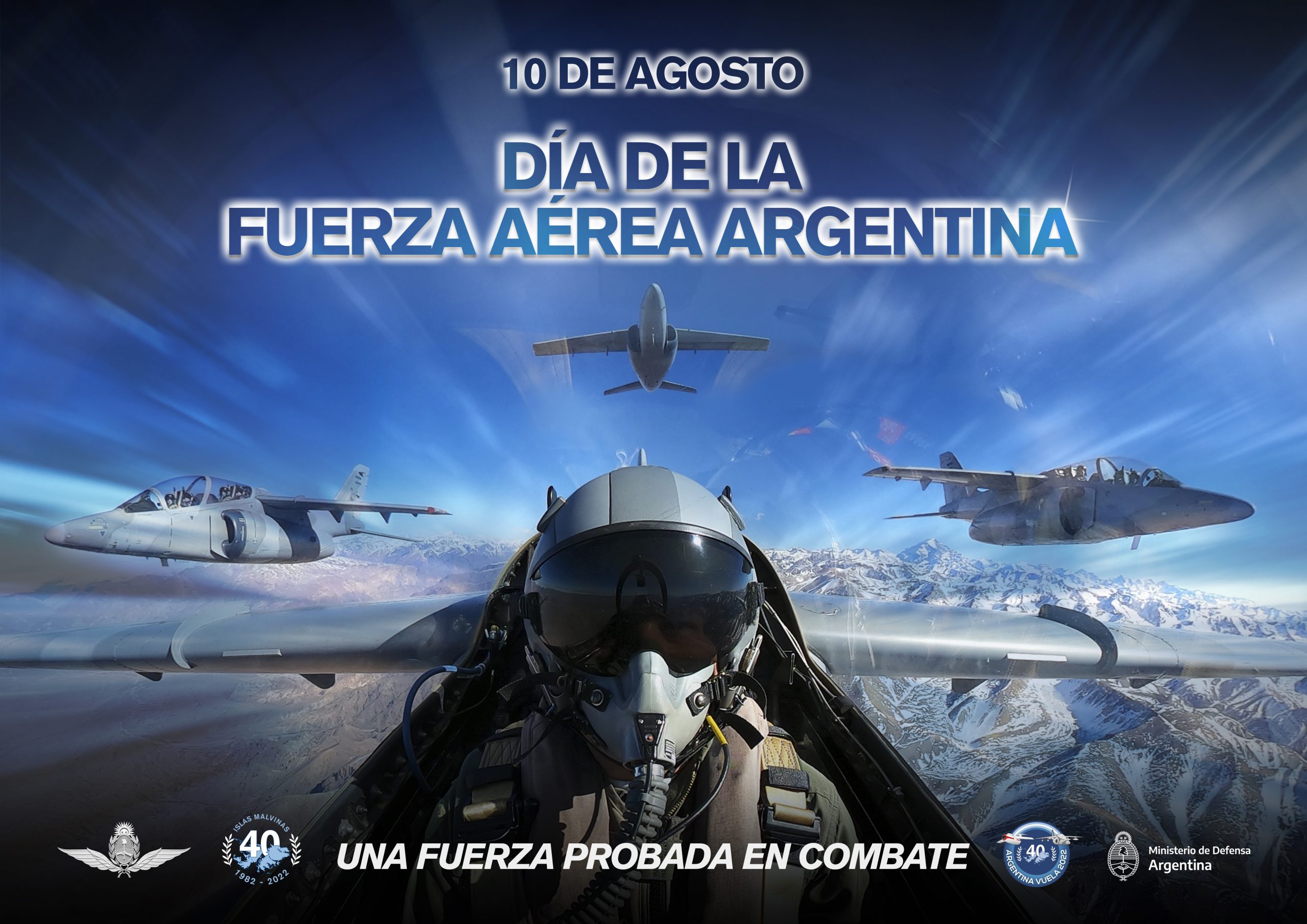 10 DE AGOSTO D A DE LA FUERZA A REA ARGENTINA. ACTO OFICIAL DESDE